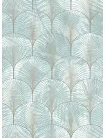 Rebel Walls Carta da parati Art Deco Palms - Silver