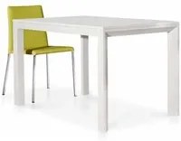 Tavolo moderno bianco frassinato allungabile 110x85 h77