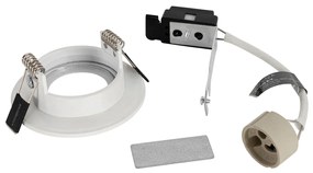 Set di 6 faretti incasso bianchi rotondi GU10 50mm IP44 - Xena