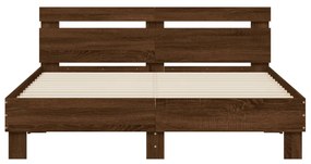 Giroletto testiera rovere marrone 140x190 cm legno multistrato