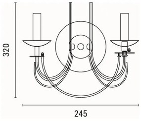 Lampadario a sospensione con catena 5xE14/15W/230V