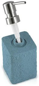 Accessori bagno in set da 3 pezzi in resina turchese cobalto effetto pietra