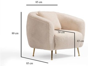 Poltrona beige Istiridye - Artie