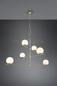 Pure sospensione girevole metallo colore ottone opaco con 6 sfere b...