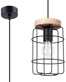 Sollux SL.1263 - Lampadario a sospensione con filo GOTTO 1xE27/15W/230V nero