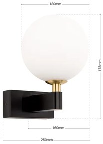 Orion WA 2-1375/1 - Applique da bagno MARA 1xG9/20W/230V IP44 nero