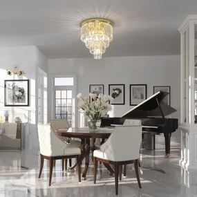 Brilagi - Plafoniera LED in cristallo MOZART 5xE14/40W/230V dorata