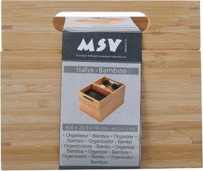 Organizer da bagno di colore naturale in bambù per cosmetici Isalys – MSV