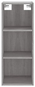 Credenza Grigio Sonoma 34,5x34x180 cm in Legno Multistrato