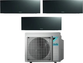 Climatizzatore Condizionatore Daikin Bluevolution Trial Split Inverter serie EMURA BLACK III 7+9+9 con 3MXM40N R-32 Wi-Fi Integrato 7000+9000+9000