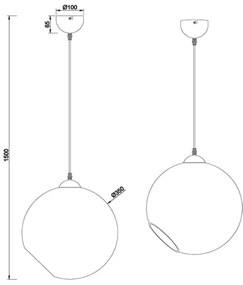 Reality - Lampadario a sospensione con filo CLOONEY 1xE27/42W/230V