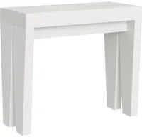 Consolle Allungabile 90-300x42x77 cm in Nobilitato Bianco