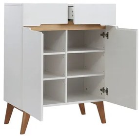 Buffet scandinavo bianco e frassino 80cm MELKA