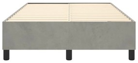 Giroletto a molle grigio chiaro 120x200 cm in velluto