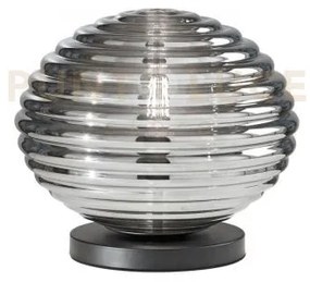 Lumetto ripple nero 1 luce attacco e27 32x32x28cm in vetro soffiato...