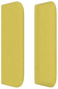 Testiera ad orecchio verde 103x16x78/88 cm in tessuto