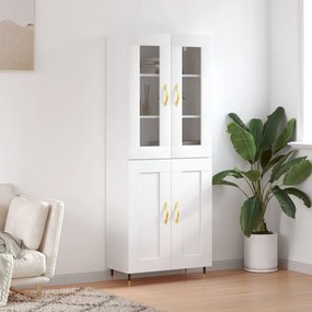 Credenza Bianca 69,5x34x180 Cm İn Legno Multistrato /