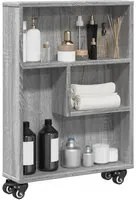 Carrello Stretto Grigio Sonoma 48x13x68 cm in Truciolato 855228