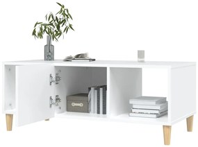 Tavolino da Salotto Bianco 102x50x40 cm in Legno Multistrato