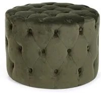 Pouf vintage verde velluto cm 60 x 42 h