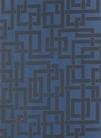 Farrow & Ball Carta da parati Enigma - Stiffkey Blue/ Railings
