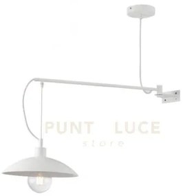 Applique a parete eldorado bianca 1 luce attacco e27 83x30x128cm in...