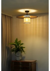 Duolla - Lampadario a plafone TOKYO RATTAN 1xE27/15W/230V diametro 50 cm oro/rattan
