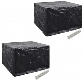 Coperture Arredi Giardino 2pz Polyrattan 8 Occhielli 113x113cm /