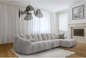 Divano angolare grigio chiaro (con penisola a destra/con chaise lounge) Shell – Miuform