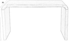 Tavolo consolle di colore naturale 38x120 cm Brave – Zuiver