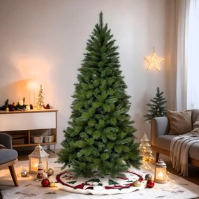 Albero di Natale artificiale Nottingham verde H 210 cm x ø 115 cm