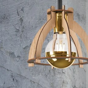 Lampadario a plafone LANDO 1xE27/15W/230V quercia