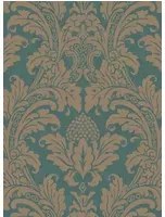 Cole & Son Carta da parati Blake - Teal/ Silver