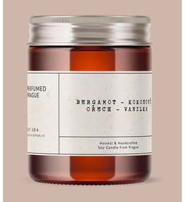 Candela in cera di soia profumata tempo di combustione 40 h #32 Bergamot, Coconut, Vanilla – Perfumed Prague