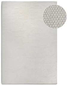 Tappeto color crema tessuto a mano in lana 60x90 cm Pradesh Natural White - Elle Decoration