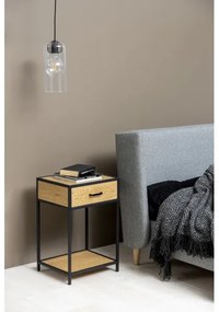 Comodino SARON quercia/nero