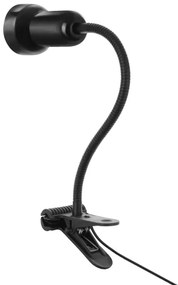 Lampada con clip LOLEK 1xE14/24W/230V nera