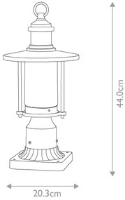 Kichler KL-RIVERWOOD3-M - Lampada da esterno RIVERWOOD 1xE27/60W/230V IP44 nero