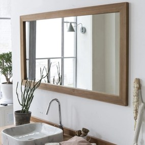 Tikamoon - Specchio teak tek teck massello legno 140x70 decorazione complemento bagno
