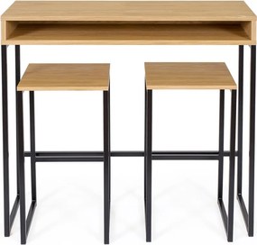 Scrivania con piano effetto rovere 35x100 cm Frame – Woodman