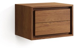 Kave Home - Mobile da bagno Kenta in legno massiccio di teak finitura noce 60 x 45 cm