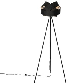 Lampada da terra moderna nera - Cloth