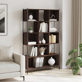 Libreria rovere marrone 102x28x172 cm in legno multistrato