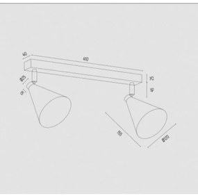Argon 7149 - Faretto LUCINDA 2xE14/7W/230V oro