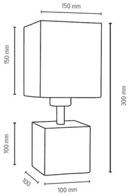 Spot-Light 7199174 - Lampada da tavolo TRONGO SQUARE 1xE27/25W/230V
