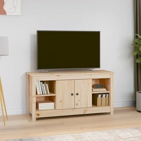 Mobile Porta Tv 103x36,5x52 Cm İn Legno Massello Di Pino /