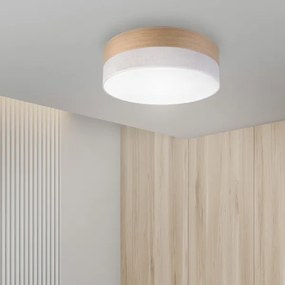Plafoniera LED SIRJA WOOD LED/36W/230V diametro 45 cm bianco/quercia