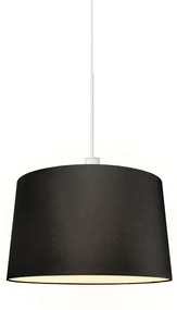 Lampada a sospensione bianca paralume 45 cm nero - COMBI 1