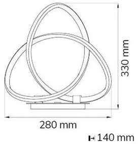 Wofi 8134.01.88.9000 - Lampada da tavolo LED dimmerabile INDIGO LED/19W/230V