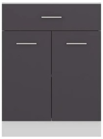 Armadio con Cassetto Grigio 60x46x81,5 cm in Truciolato